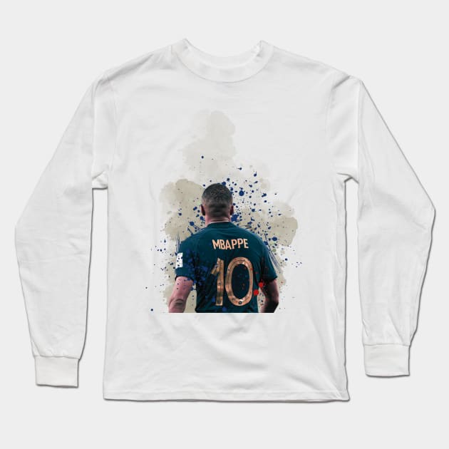 Mbappe 10 Long Sleeve T-Shirt by Lottz_Design 